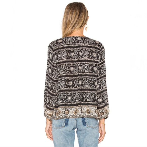 Joie Auberon C Printed Silk Blouse Size S - Picture 4 of 6